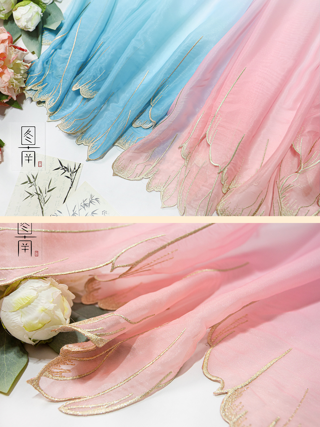 embroidery green blue Gradient - Embroidery Cloth review and price