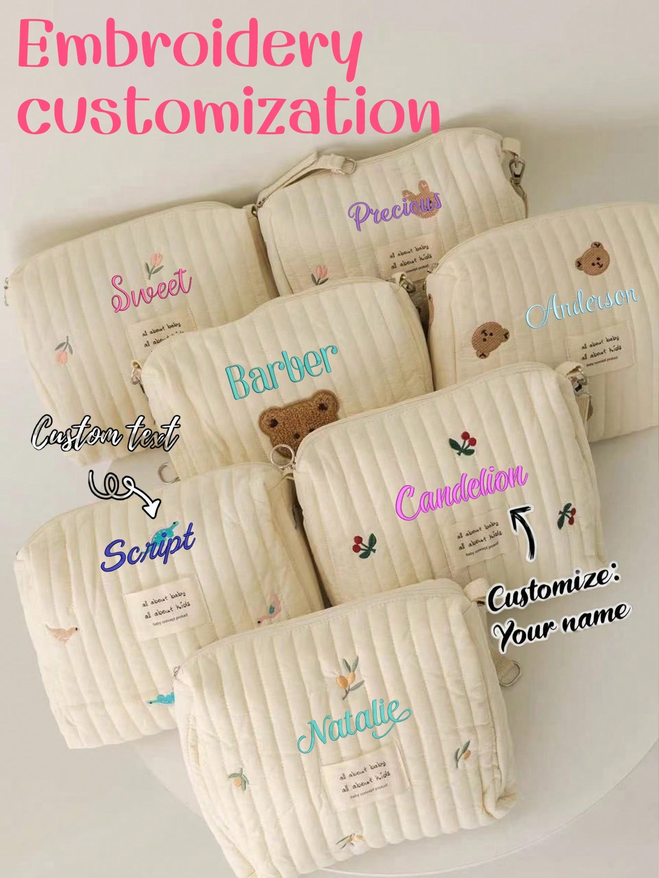 Custom Name Embroidery Baby Di - Embroidery Name review and price